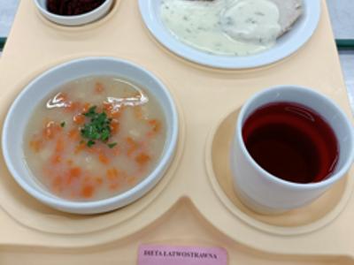 Posiłek na dzień 23.12.2025 roku - obiad dieta łatwostrawna.