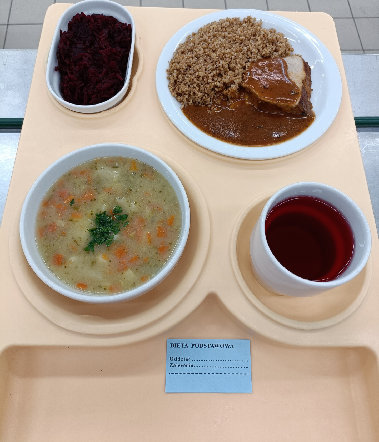 Posiłek na dzień 23.12.2025 roku - obiad dieta podstawowa.