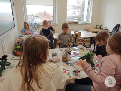 Pracowni rękodzielnicza w Gminnym Ośrodku Kultury w Stawigudzie.