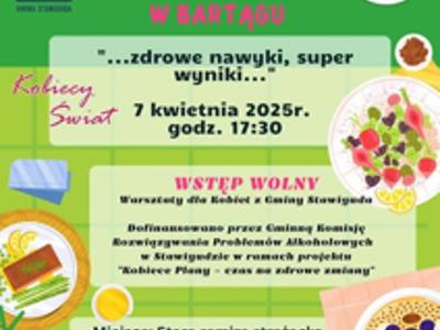 Plakat warsztaty Kobiece plany, czas na zdrowe zmiany