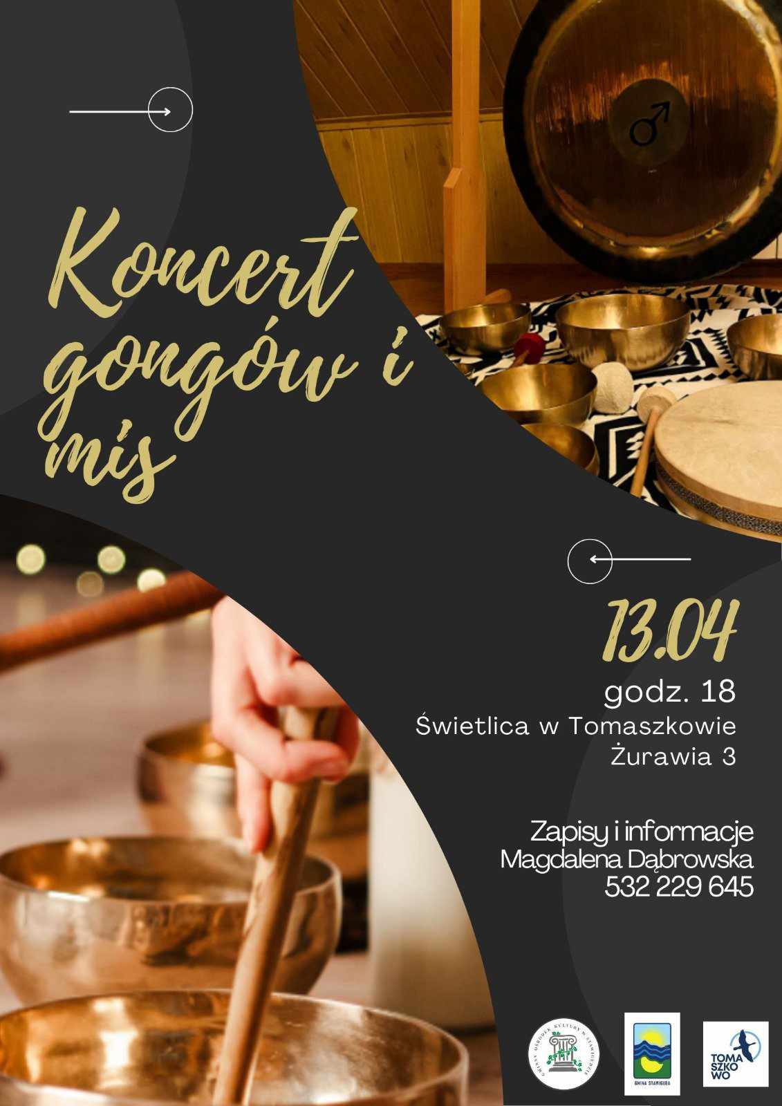 Zapisy na koncert Gongów i Mis w świetlicy w Tomaszkowie 13.04.2025
