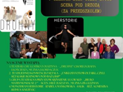 Plakat Festiwal Teatrów pod Brzozą w Bartągu