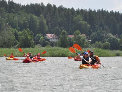Relacja z pierwszego spływu kajakowego Łyną realizowanego w ramach RekreAKCJI/ 20.07.2025
