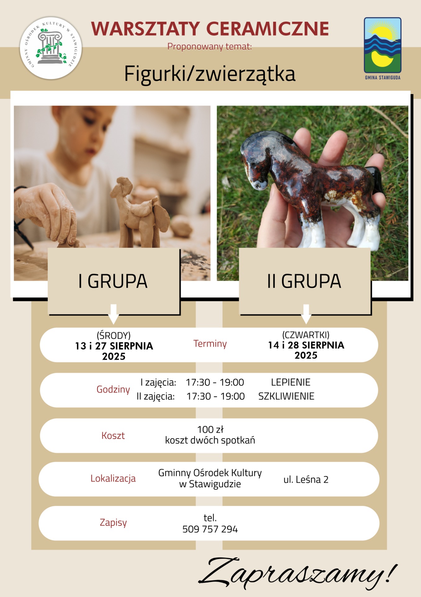 Warsztaty Ceramiczne Figurki/Zwierzątka