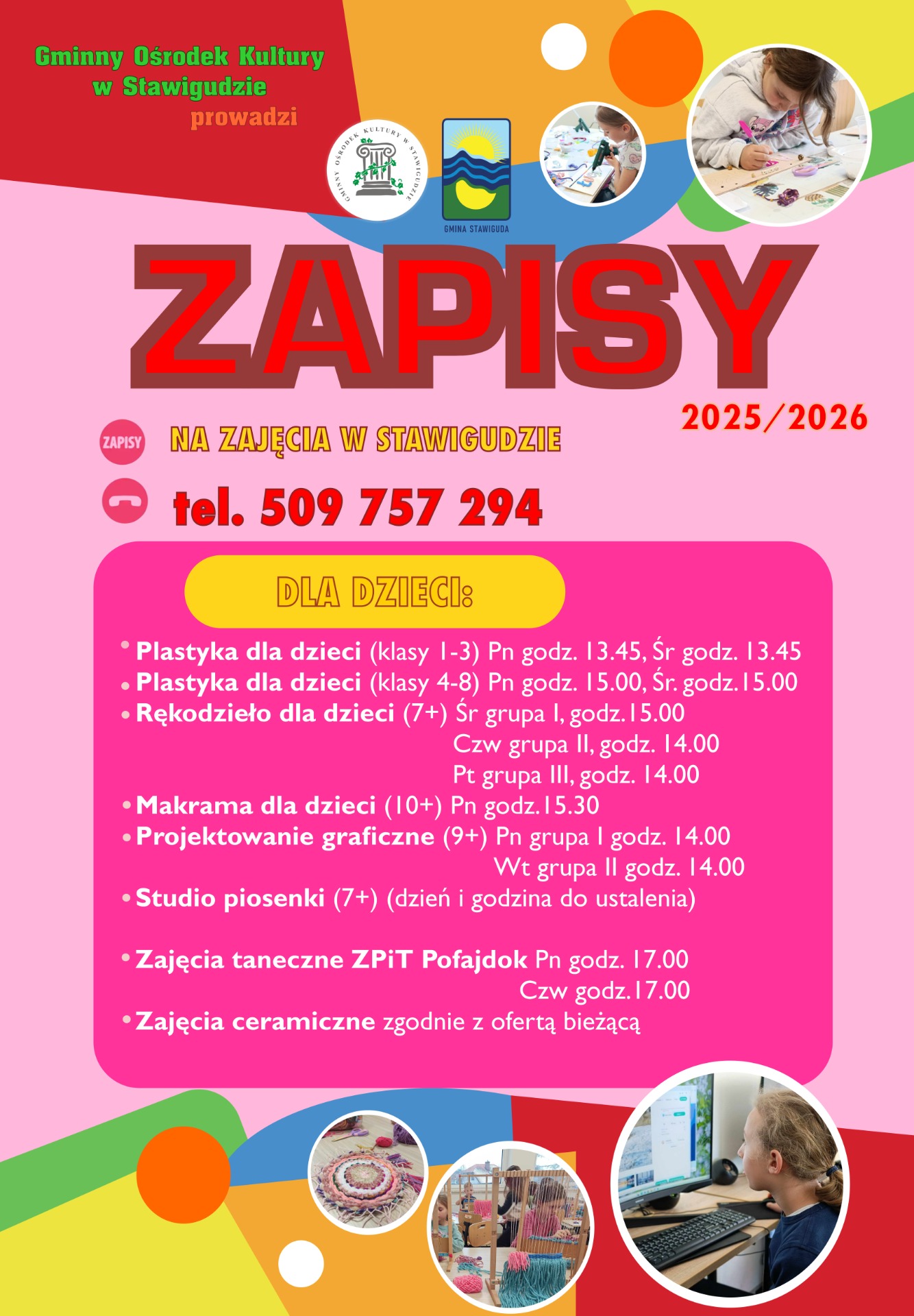 Oferta zajęć dla dzieci w nowym roku kulturalnym 2025/2026