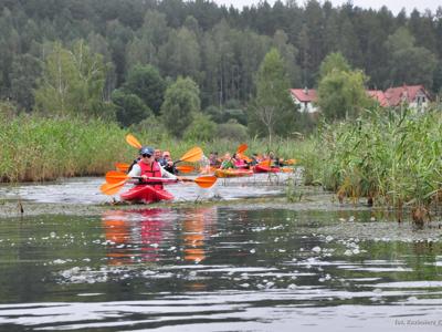 Spływ kajakowy realizowany w ramach RekreAKCJI rzeką Łyną/ 07.09.2025