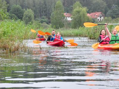 Spływ kajakowy realizowany w ramach RekreAKCJI rzeką Łyną/ 07.09.2025