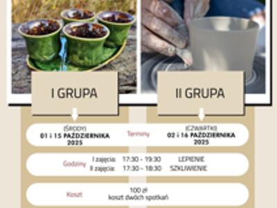Warsztaty ceramiczne/Czarki do herbaty-wstęp do toczenia na kole
