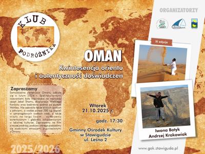 KLUB PODRÓŻNIKA/ XI edycja/ 1 spotkanie/ OMAN/ 21.10.2025