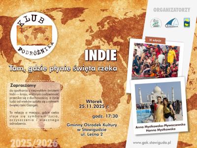 KLUB PODRÓŻNIKA/ XI edycja/ 2 spotkanie/ INDIE/ 25.11.2025