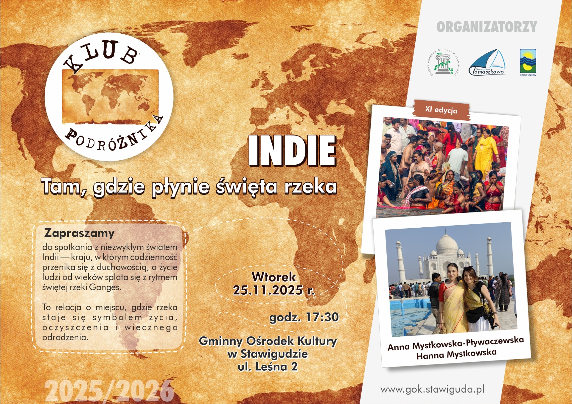 KLUB PODRÓŻNIKA/ XI edycja/ 2 spotkanie/ INDIE/ 25.11.2025