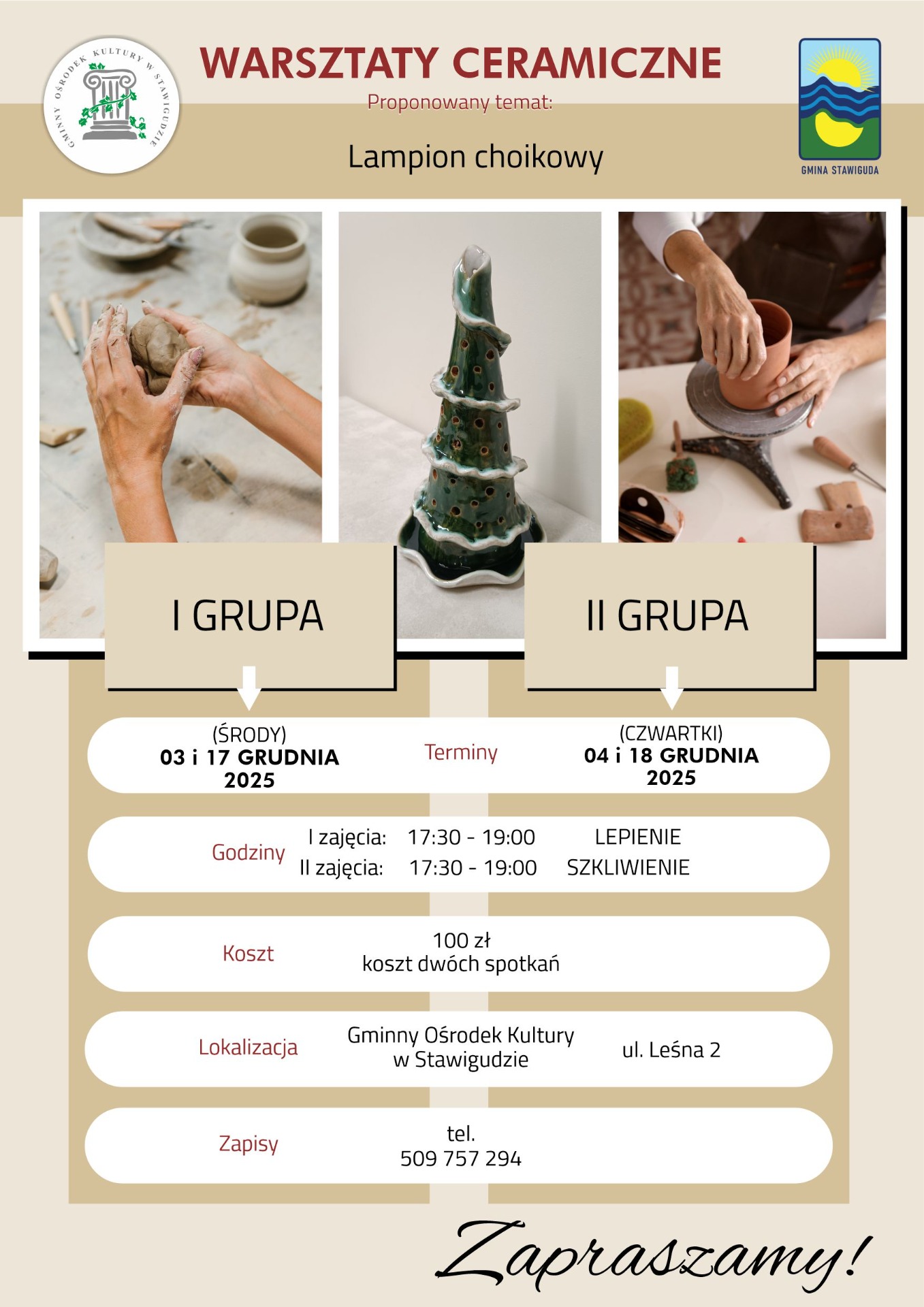 Warsztaty ceramiczne/ Grudzień 2025
