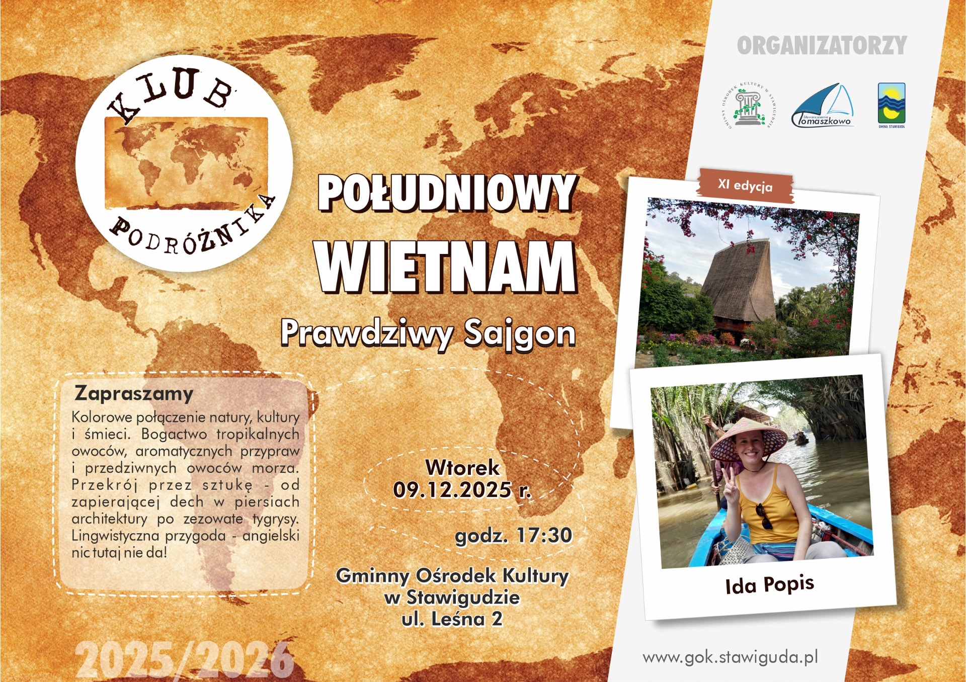 KLUB PODRÓŻNIKA/ XI edycja/ 3 spotkanie/ WIETNAM/ 09.12.2025