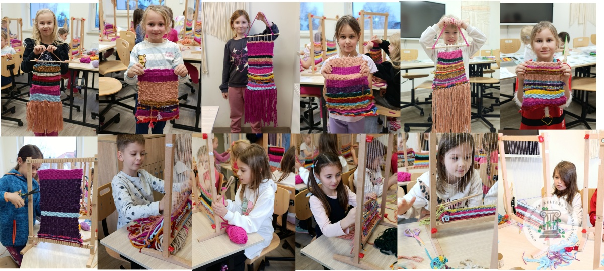 Makatki na zajęciach rękodzielniczych dla dzieci w GOKu w Stawigudzie