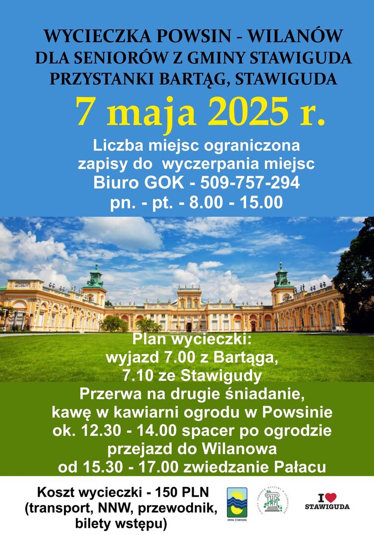 Plakat dotyczący zapisów na wycieczkę do Grudziądza
