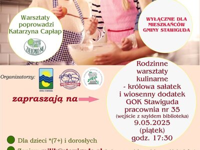 plakat zapisy na warsztaty kulinarne