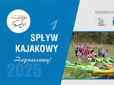 Spływ kajakowy realizowany w ramach RekreAKCJI rzeką Łyną/ 20.07.2025