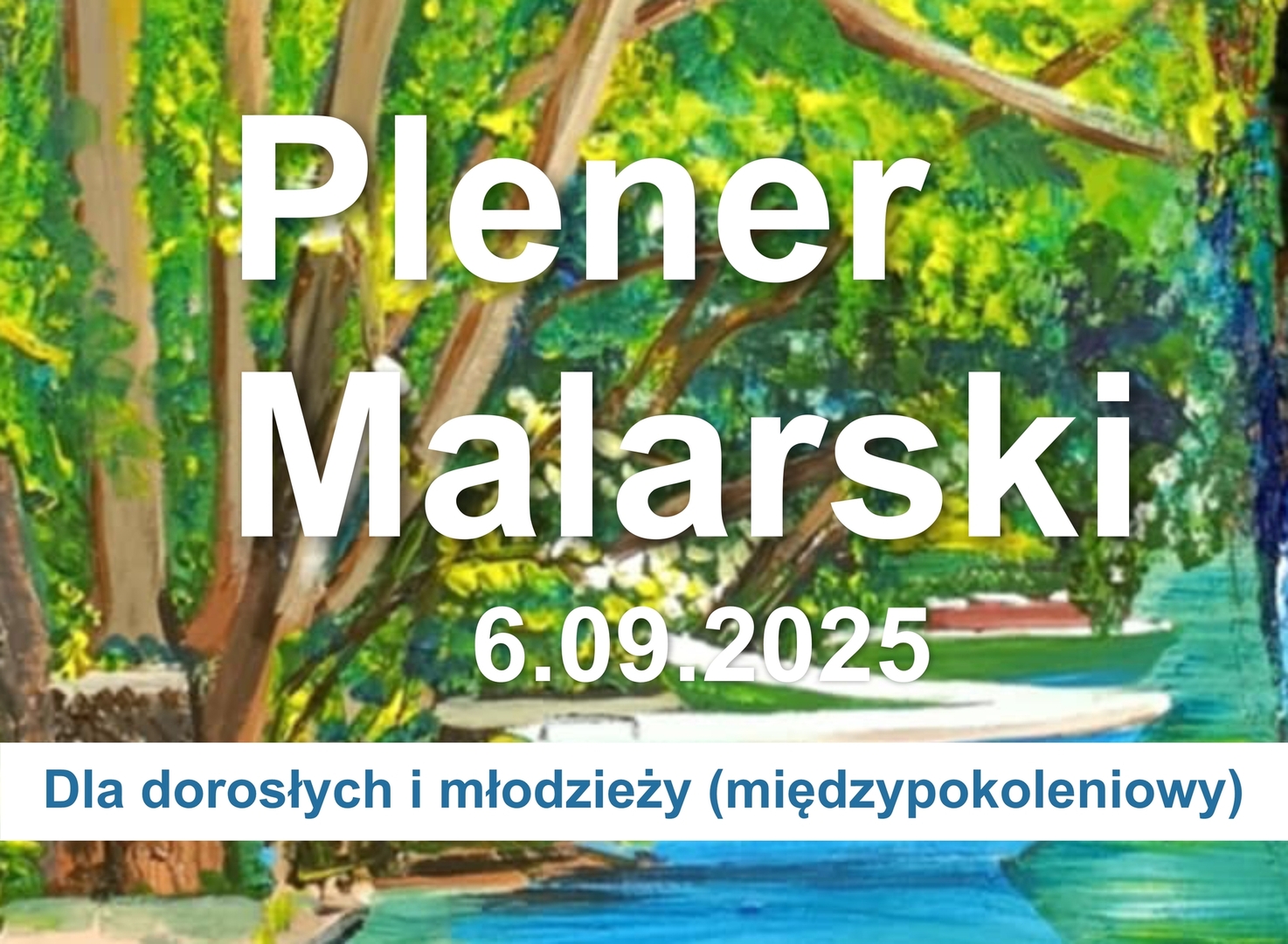 Baner wydarzenia z pleneru malarskiego w Pluskach z Ministerstwa Edukacji Narodowej