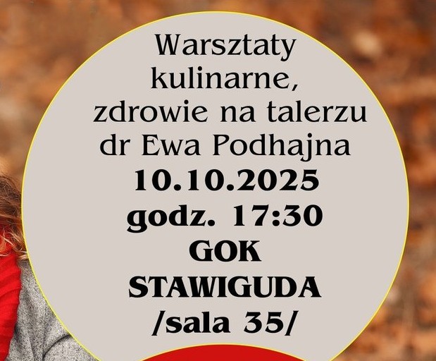 baner na warsztaty kulinarne w GOKu w Stawigudzie