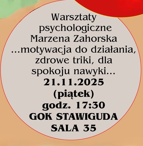 baner warsztaty psychologiczne w Stawigudzie