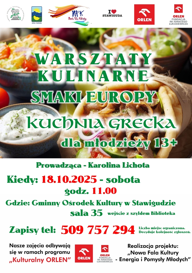 Za[pisy na warsztaty kulinarne dla młodzieży 13+