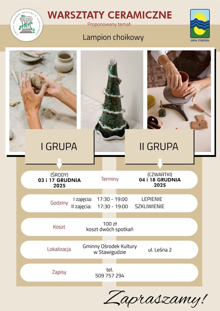 Warsztaty ceramiczne/ Grupa I