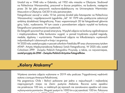 Wystawa fotografii Marka Hasso-Agopsowicza „Kolory Atakamy” w Galerii Leśnej