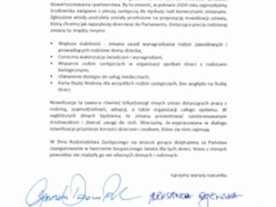 Dzień Rodzicielstwa Zastępczego - życzenia Agnieszki Dziemianowicz-Bąk - Ministry rodziny, pracy i polityki społecznej Polski strona 2