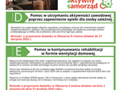 Aktywny Samorząd Moduł I Zadania w ramach Obszaru D i E
