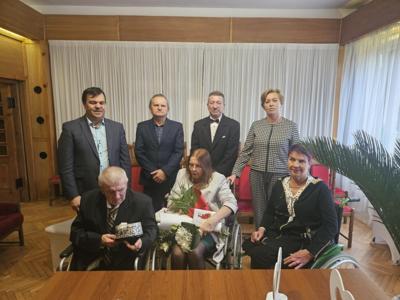 Ślub mieszkańców DPS w Młodzieszynie