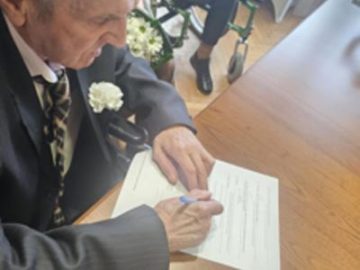 Ślub mieszkańców DPS w Młodzieszynie