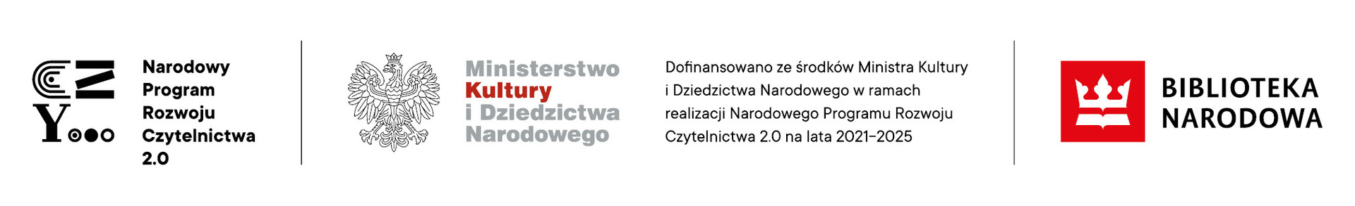 logotypu narodowego programu rozowju czytelnictwa, ministra kultury i biblioteki narodowej