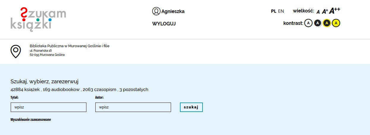 Zrzut ekranu wyszukiwanie książki [1246x457]