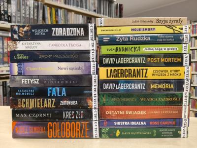 książki ustawione grzbietami