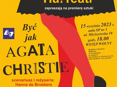 plakat informacyjny sztuka teatralna 15.09.2023