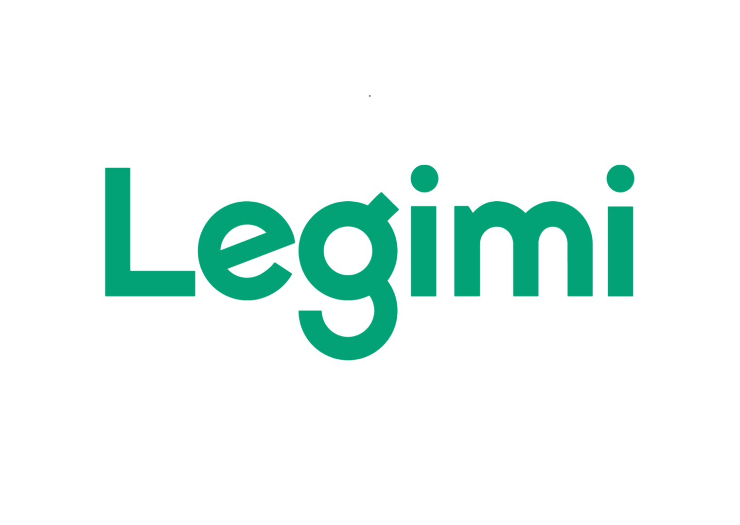 Zielony napis Legimi na białym tle