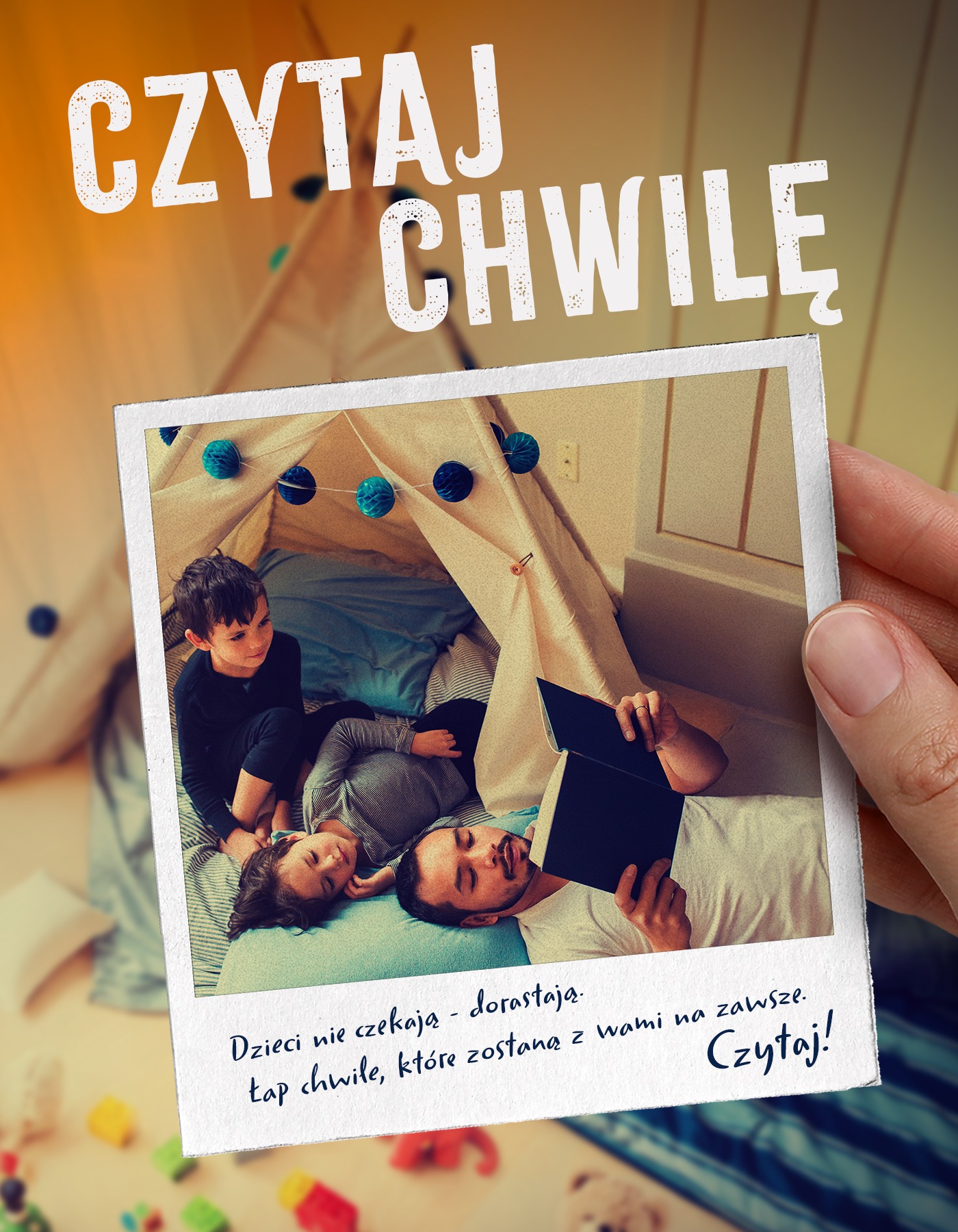 plakat informacyjny czytaj chwile