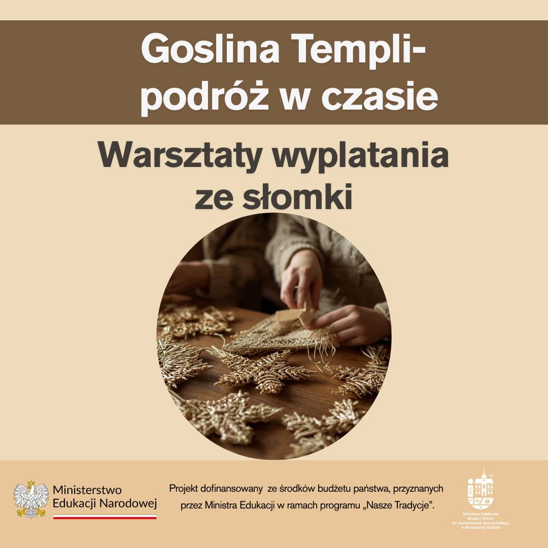 plakat informacyjny o warsztatach