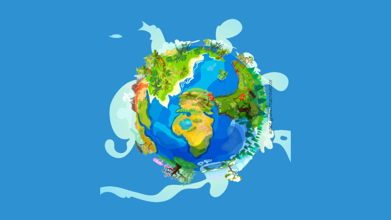 Grafika przedstawiająca planetę ziemię