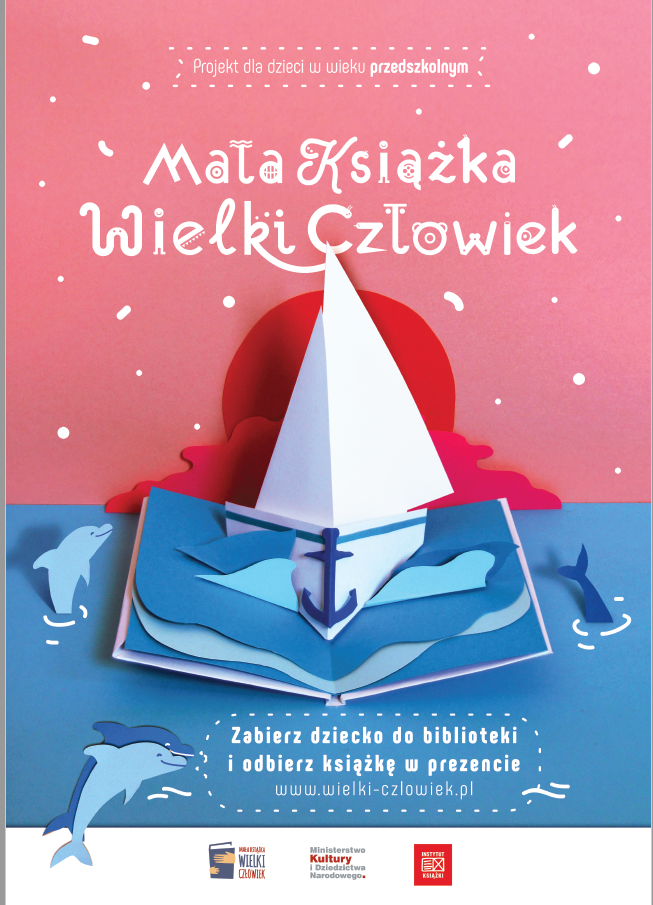 Plakat informacyjny o projekcie Mała książka - wielki człowiek