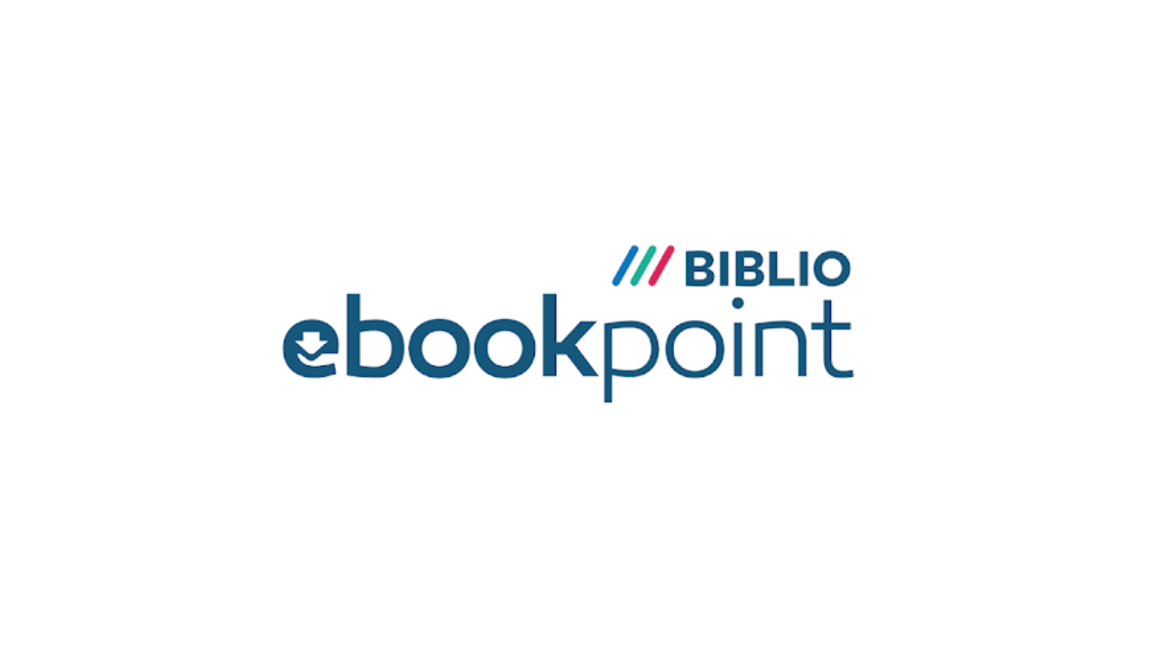 logo platformy ebookpoint biblio. logo w kolorze niebieskim