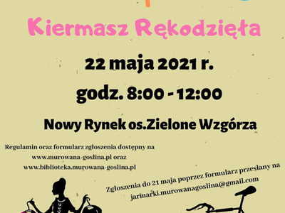 Plakat pchli targ i kiermasz rękodzieła