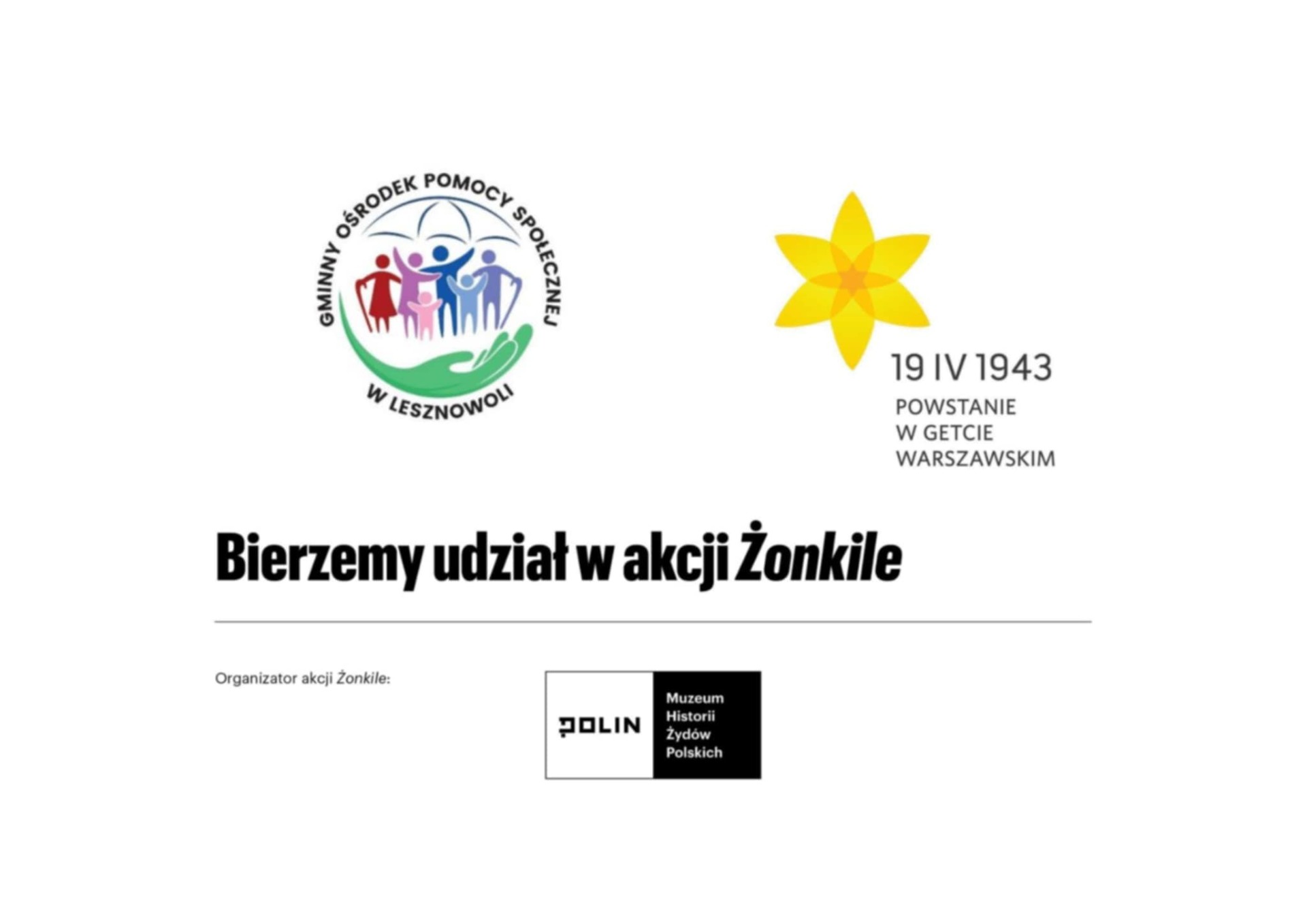 Akcja Żonkile udział GOPS