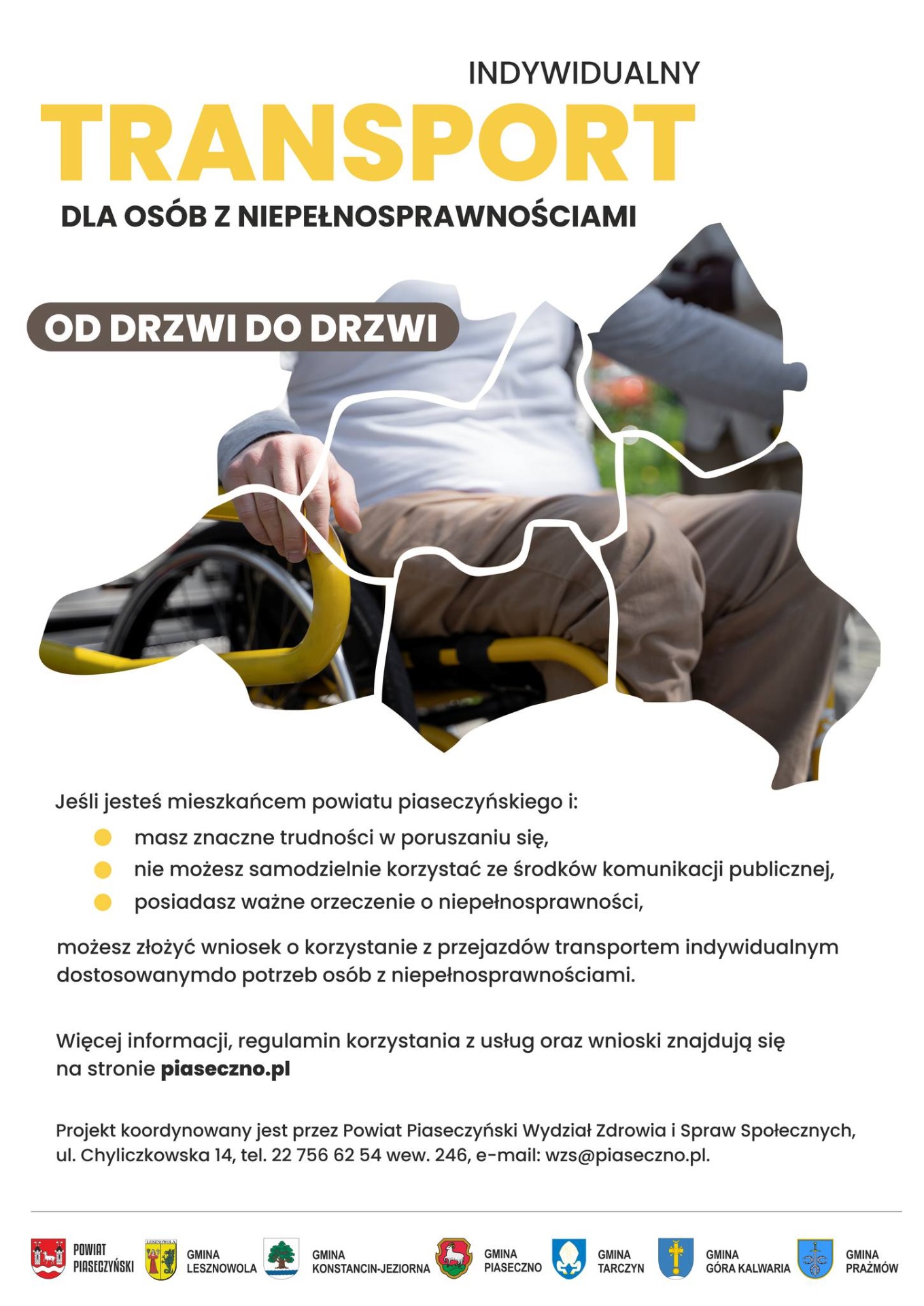 Indywidualny transport dla osób z niepełnosprawnościami z powiatu piaseczyńskiego