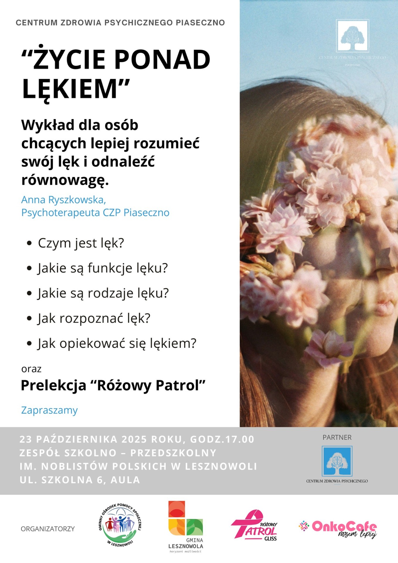 Wykład dla osób, które chcą lepiej zrozumieć swój lęk i odnaleźć równowagę.