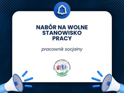 Grafika ogłoszenie o naborze Pracownik Socjalny