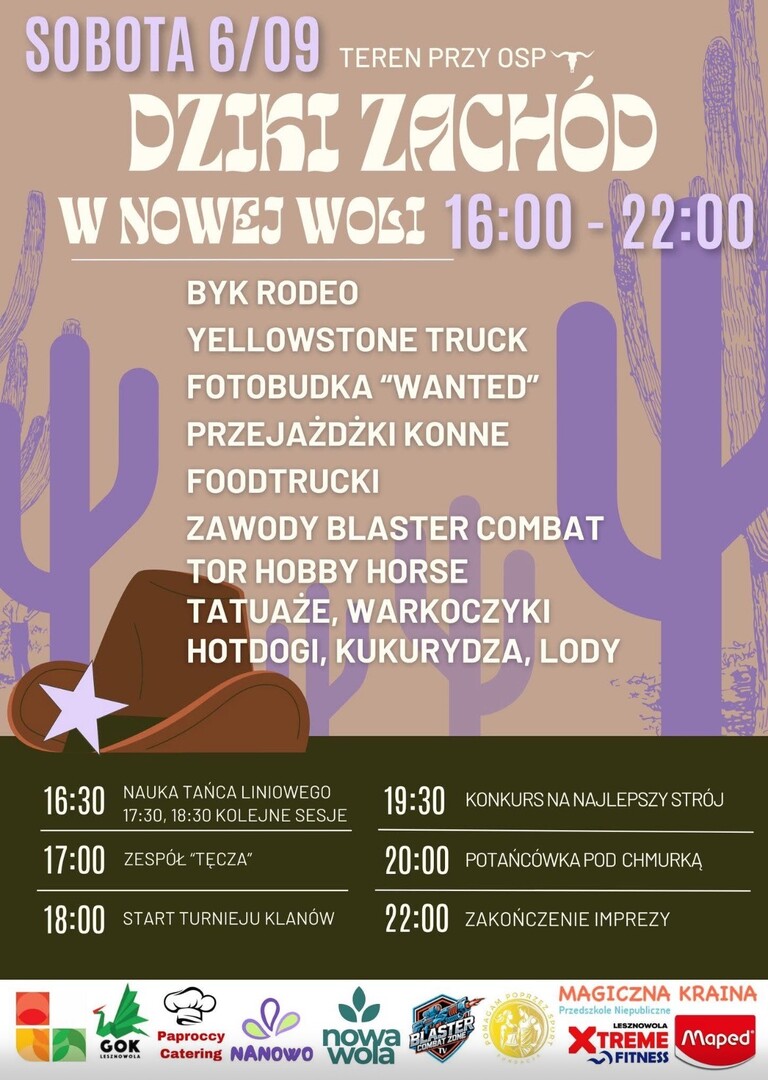 Impreza sołecka w Nowej Woli - Program