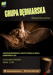 Grupa bębniarska - plakat.
