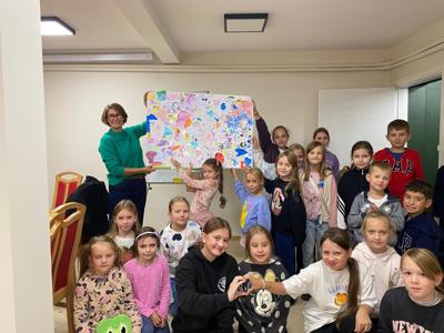 Zajęcia malarskie - prezentacja efektu pracy