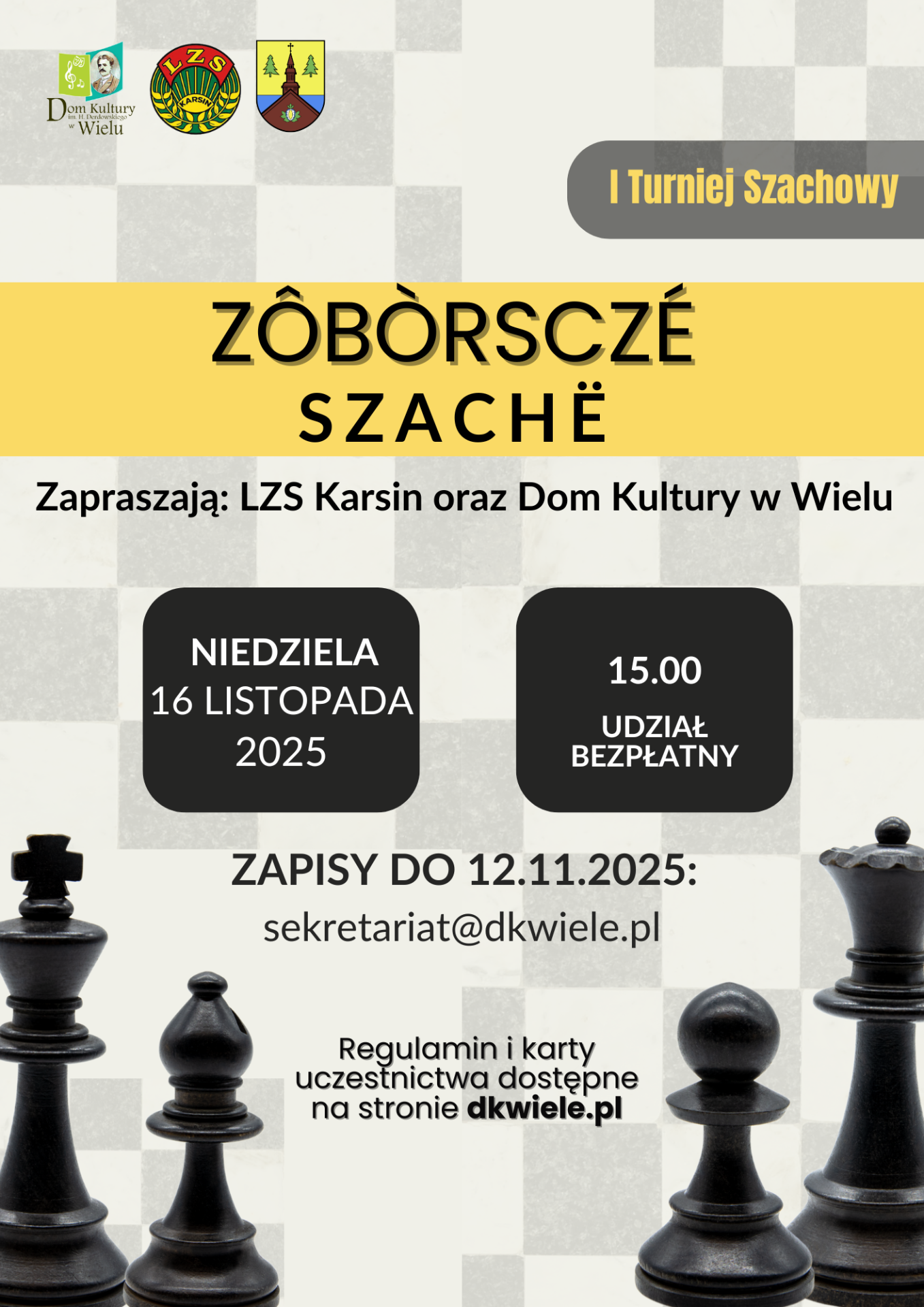 I Turniej Szachowy - plakat